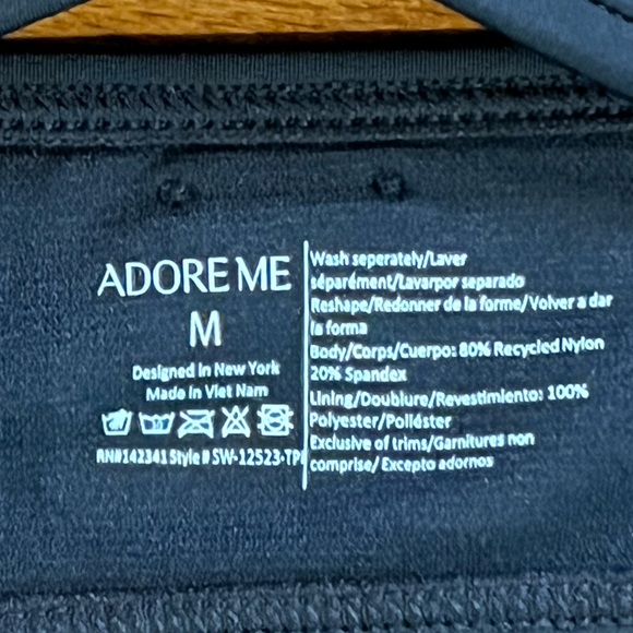 Adore Me Codie Black One Shoulder Bralette Bikini Top Medium NWT - Picture 5 of 6